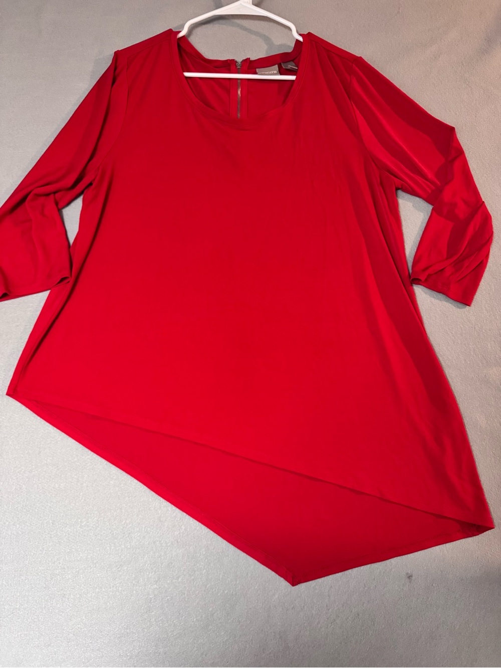 Chico's Vibrant Red Asymmetric plus size Tunic